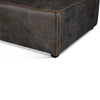 Portofino Loft Sectional Ottoman - Antique Ebony Leather
