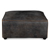 Portofino Loft Sectional Ottoman - Antique Ebony Leather