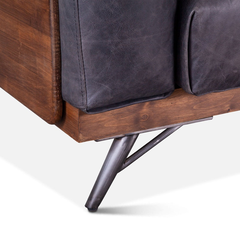 HTD Portofino Mid Century Sofa leg view 