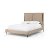 Potter Bed Queen Antwerp Taupe Angled View 106124-022