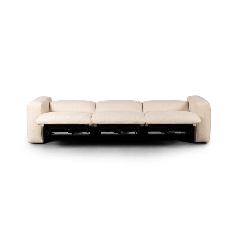 Four Hands Radley Power Recliner 3-Piece Sectional front reclined view