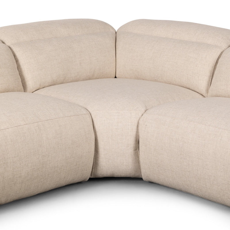 Four Hands Radley Power Recliner 5-Piece Sectional center seat view
