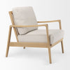 Mercana Raeleigh Accent Chair Cream Angled View 69990