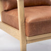 Mercana Raeleigh Accent Chair Light Brown Wood Frame 69988