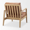 Mercana Raeleigh Accent Chair Tan Faux Leather Back View