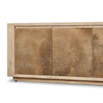 Four Hands Redondo Media Console oxidized metal door fronts