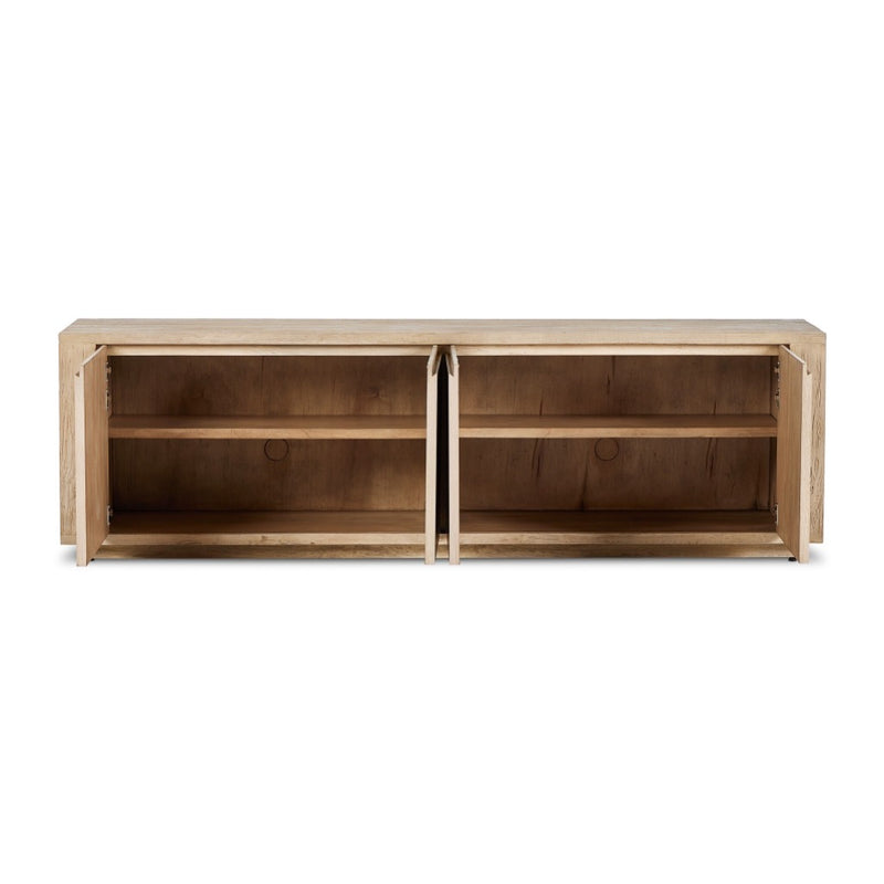Redondo Media Console 239752-001 interior shelf view