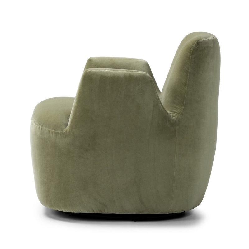 Reed Swivel Chair Sapphire Khaki Side View 240664-002