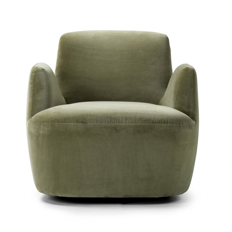 Reed Swivel Chair Sapphire Khaki Front View 240664-002