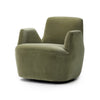 Reed Swivel Chair Sapphire Khaki Angled View 240664-002