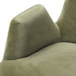 Reed Swivel Chair Sapphire Khaki Armrest Detail Four Hands