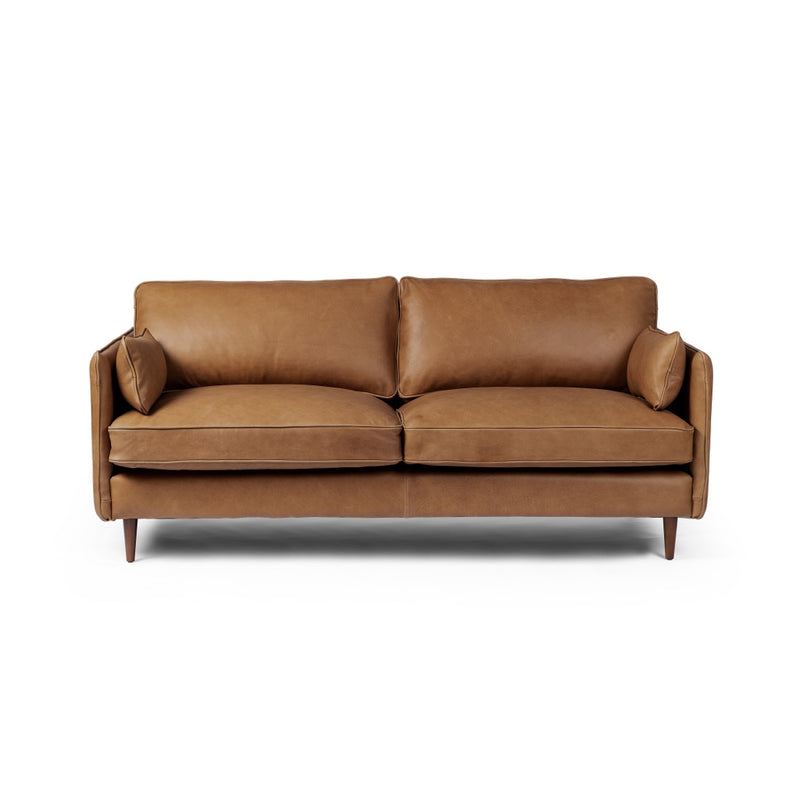 Reese Sofa Palermo Cognac Front Facing View 100061-007