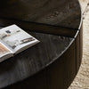 Four Hands Renan Coffee Table Dark Espresso Reclaimed French Oak Rounded Edge Detail