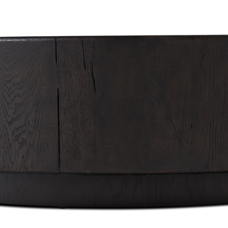 Renan Coffee Table Dark Espresso Reclaimed French Oak Rounded Edge Detail 242139-001