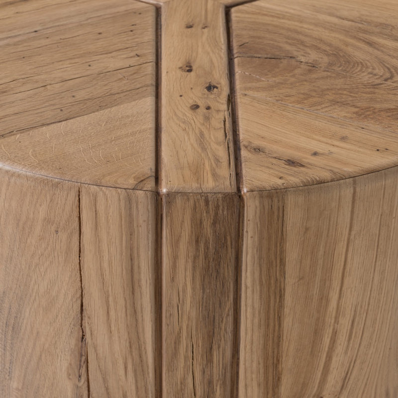 Renan End Table Natural Reclaimed French Oak Rounded Edge 242141-001