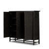 Four Hands Renaud 3-Door Cabinet angled open door view