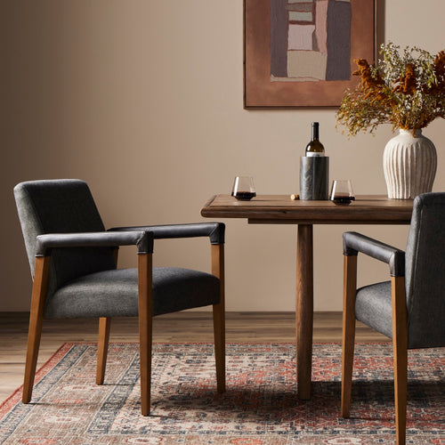 Reuben Dining Chair Ives Black Staged View Four Hands