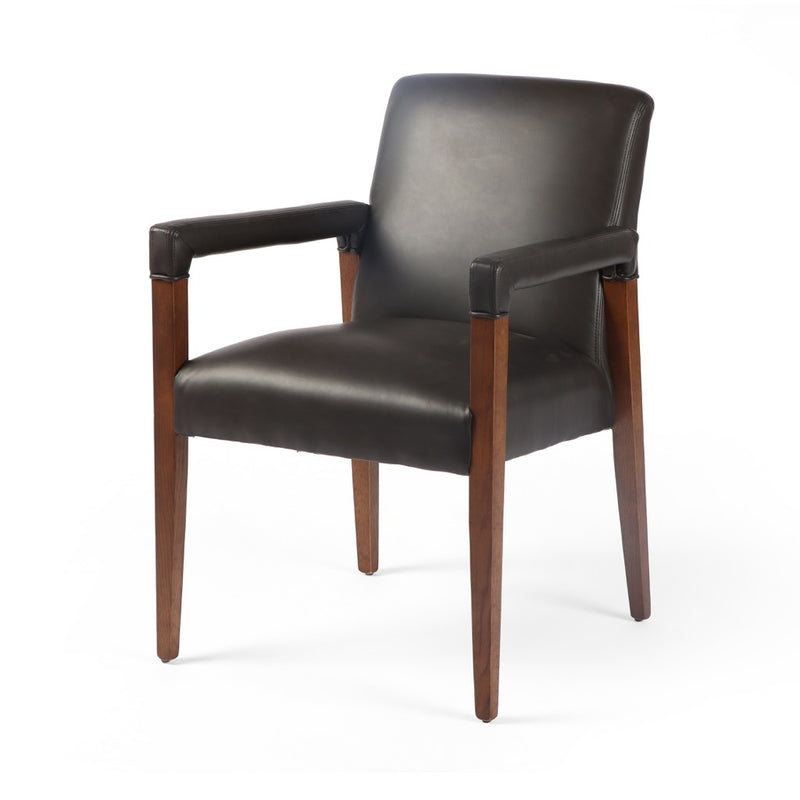 Reuben Dining Chair Sierra Espresso Angled View Four Hands