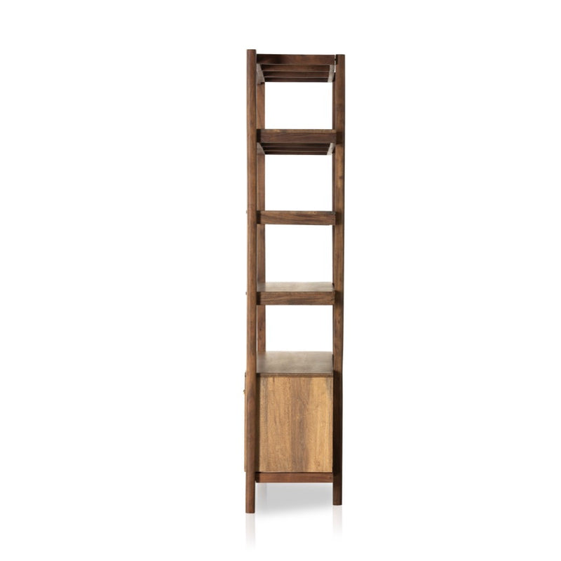 Four Hands Reza Wide Bookcase side view