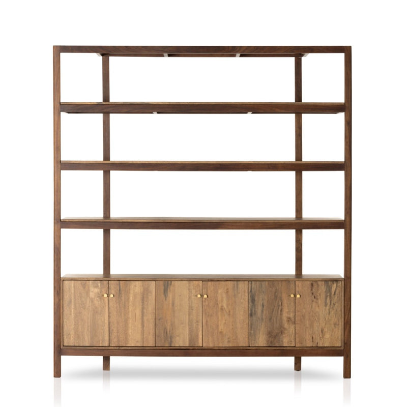 Four Hands Reza Wide Bookcase front view