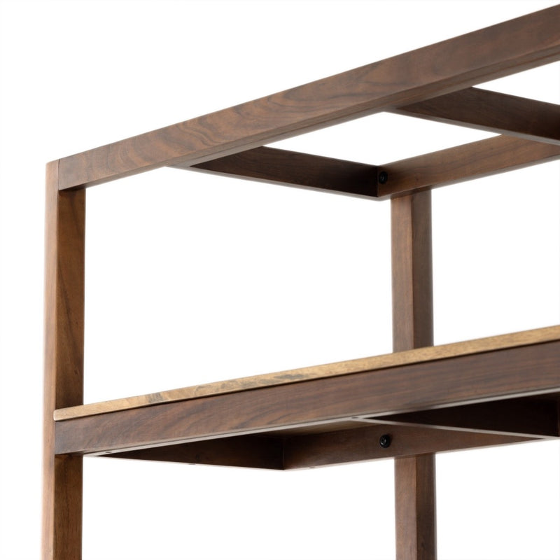 Four Hands Reza Wide Bookcase top shelf view