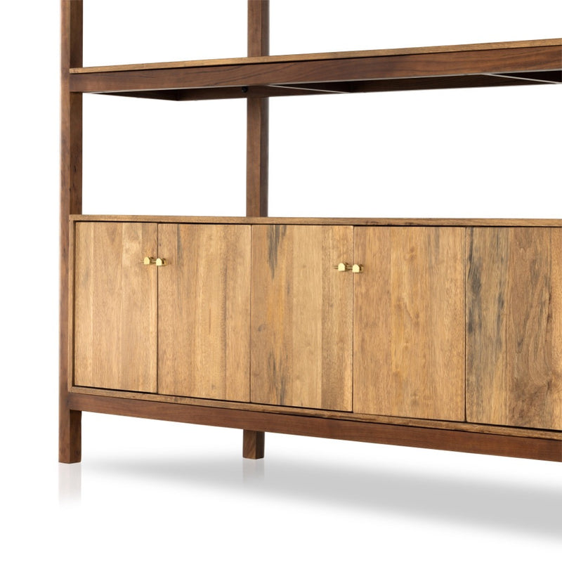 Four Hands Reza Wide Bookcase cabinet door view