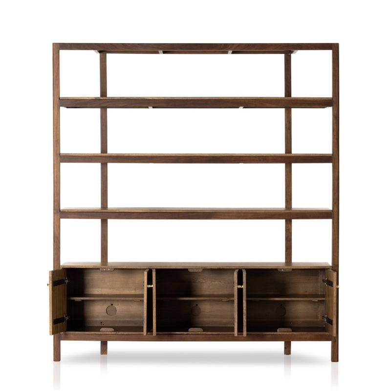 Reza Wide Bookcase 232355-001 open door view