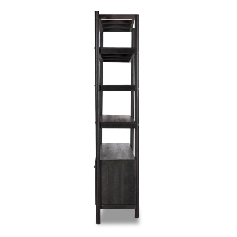 Four Hands Reza Wide Bookcase side view