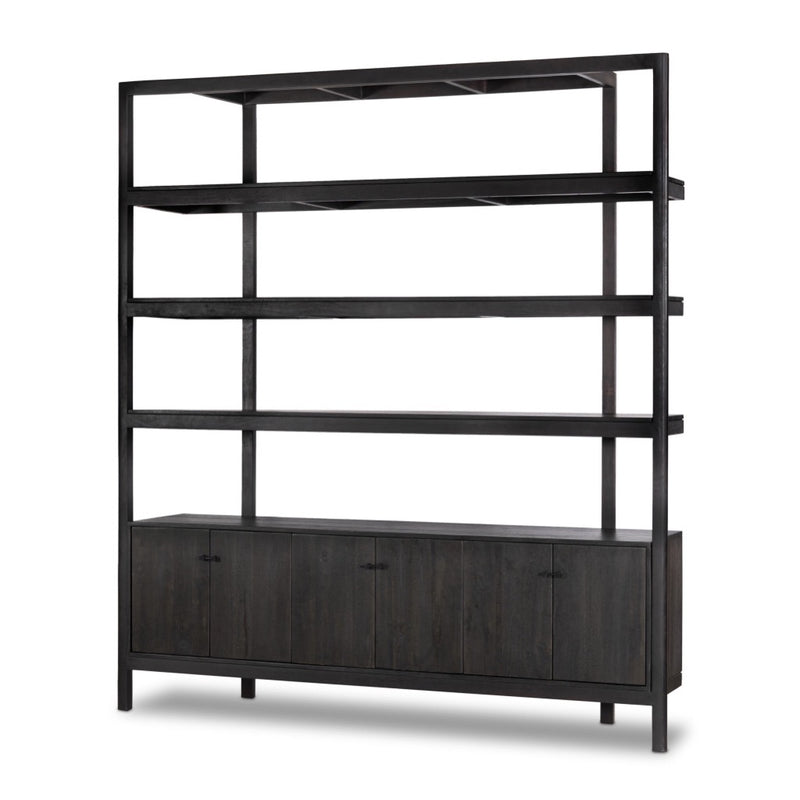 Four Hands Reza Wide Bookcase angled view