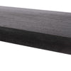 Reza Wide Bookcase 232355-002 side view worn black acacia shelf