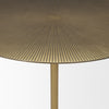 Mercana Rini Accent Table gold tabletop view 
