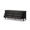 Roark 6 Drawer Dresser 236440-002 angled open drawer view 