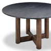 Rohan Dining Table Black Marble Angled Tabletop View 237946-001