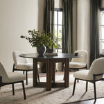 Rohan Dining Table Black Marble Staged View in Dining Room Four Hands