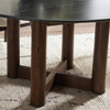 Rohan Dining Table Black Marble Staged View Base 237946-001