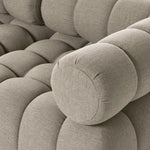 Four Hands Roma Outdoor 5-Piece Sectional tufted bolster arm view