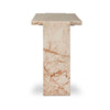 Romano Console Table Desert Taupe Marble Side View Four Hands