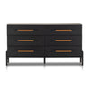 Rosedale 6 Drawer Dresser Ebony Oak Front Facing View 109065-003