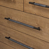 Four Hands Rosedale 6 Drawer Tall Dresser iron and leather view 
