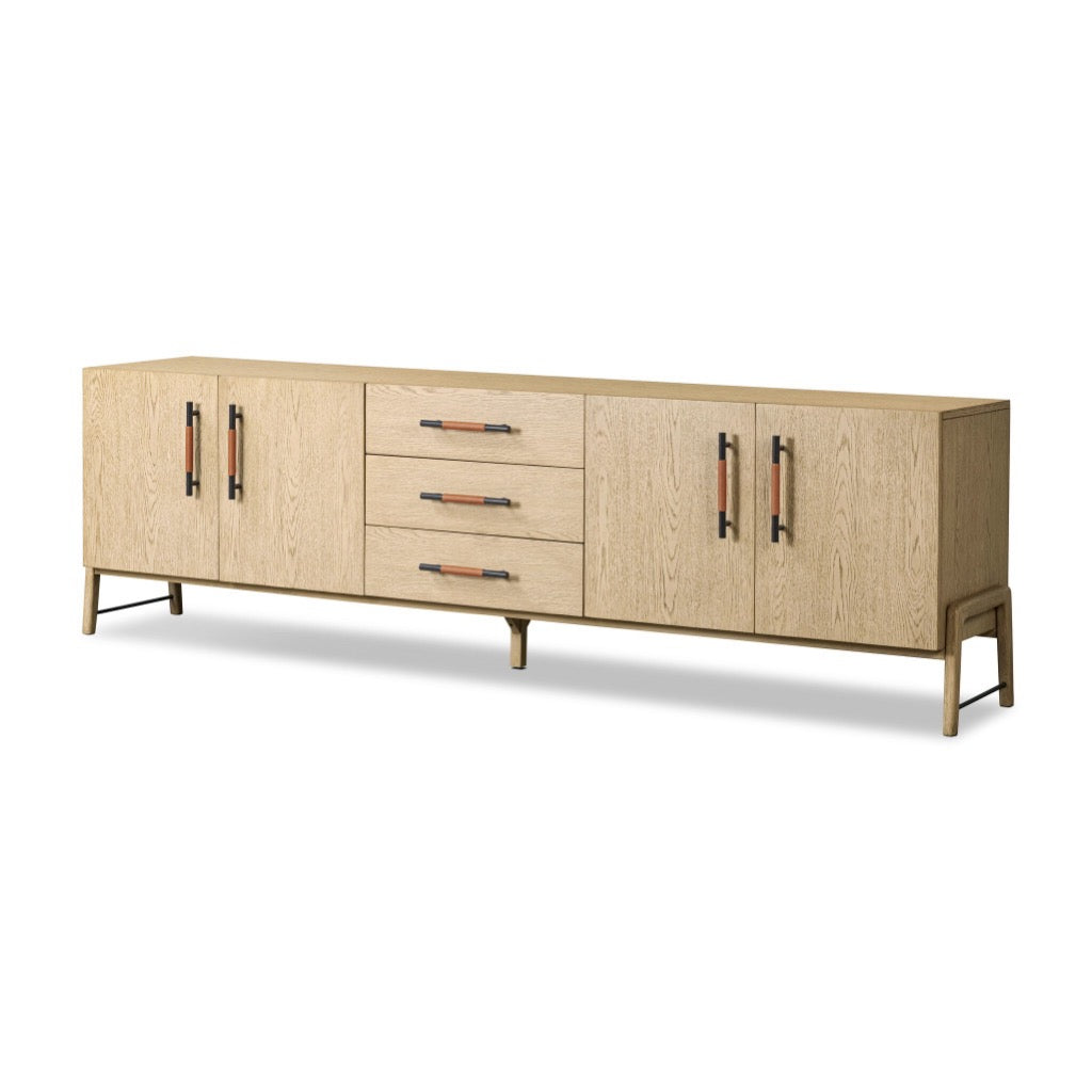 Four Hands Rosedale Media Console angled view 