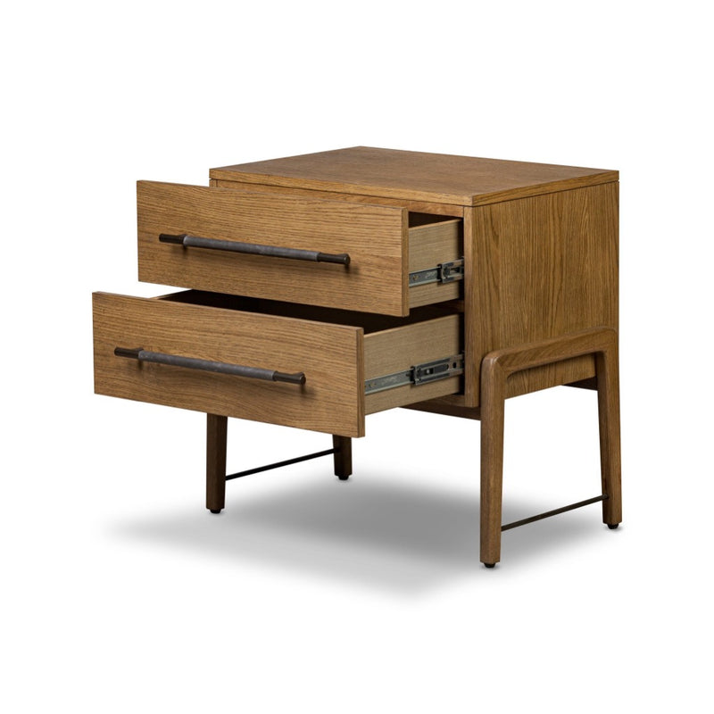 Rosedale Nightstand 109064-007 angled open drawer view 