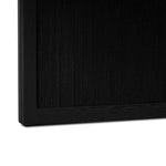 Rosenell Round Coffee Table Black Oak Veneer Base Four Hands