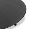 Rosenell Round Coffee Table Black Oak Veneer Tabletop View