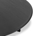 Rosenell Round Coffee Table Black Oak Veneer Tabletop View