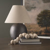 Sadiyah Table Lamp 70750 staged with wooden chunky beads
