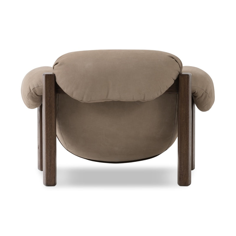 Samena Chair Nubuck Nude Back View 242115-001