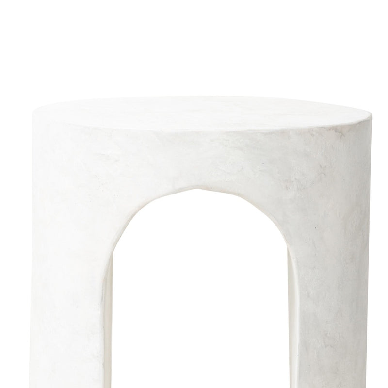 Samson End Table Textured Lunar Concrete Tabletop Four Hands