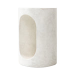 Samson End Table Textured Lunar Concrete Angled View Four Hands