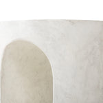 Samson End Table Textured Lunar Concrete Cutout Detail Four Hands