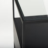 Mercana Samson Side Table glass top and black frame view 